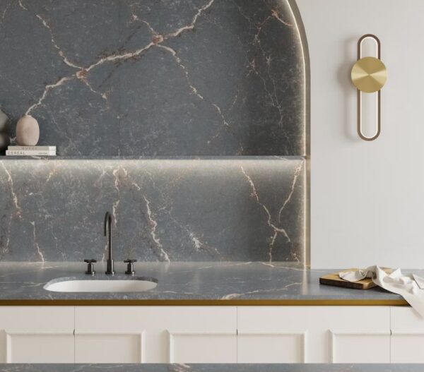 Silestone Parisien Bleu virtuves stalvirsis